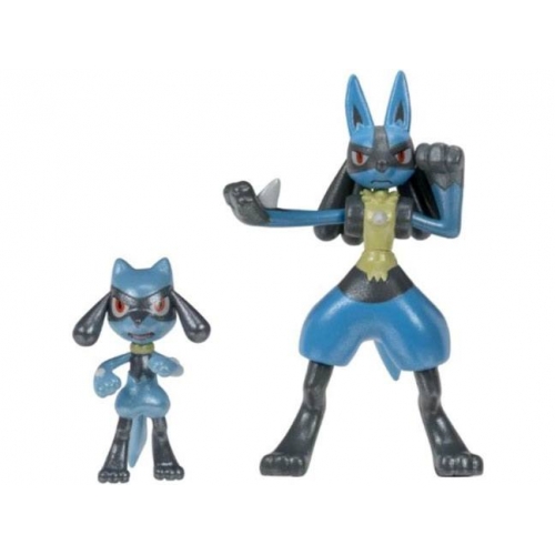 Pokémon Pack 2 figurines Select Evolution Riolu Lucario Figurine