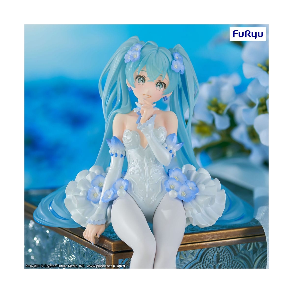 Hatsune Miku Statuette Pvc Noodle Stopper Miku Flower Fairy Nemophila