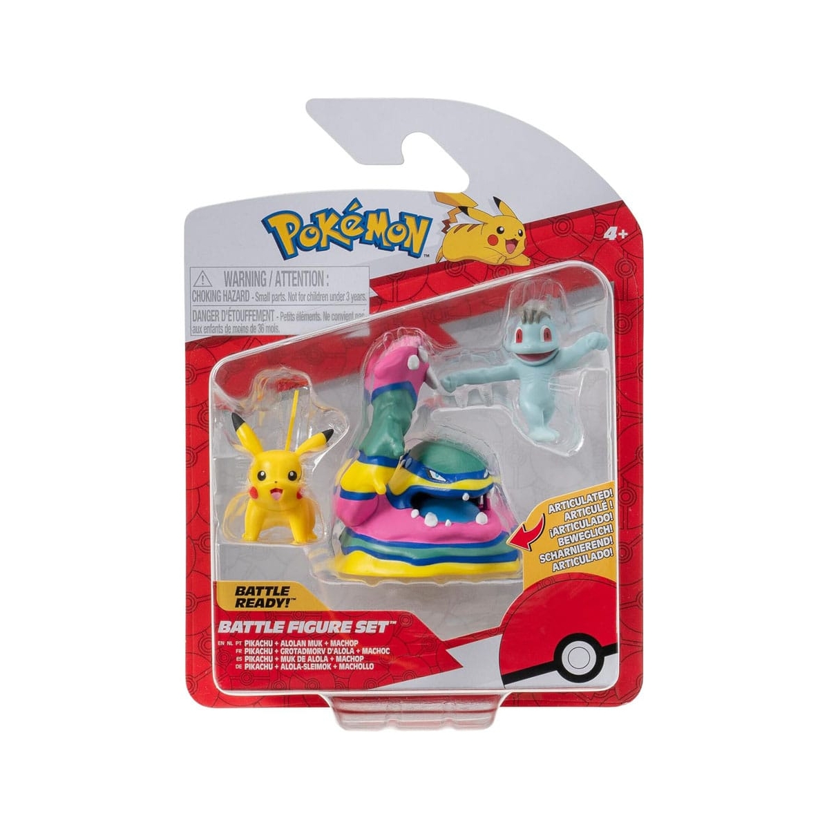 Pokémon Pack 3 figurines Battle Figure Set Machoc Pikachu 1 Alolan