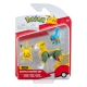 Pokémon - Pack 3 figurines Battle Gobou, Pikachu 1, Fulgudog 5 cm