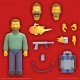 Les Simpson - Figurine Ultimates Hank Scorpio 18 cm