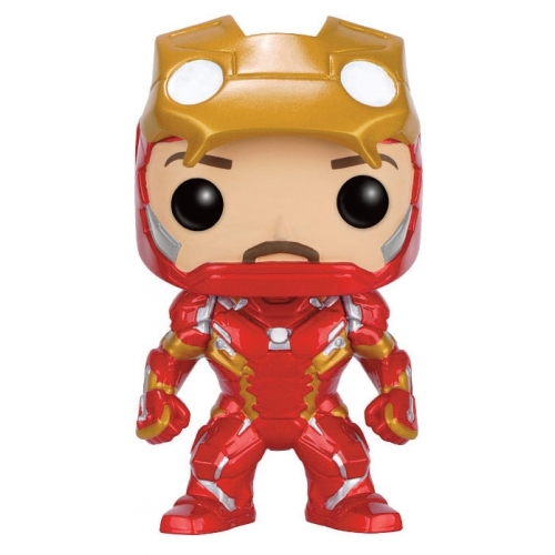 Captain America Civil War - Figurine POP! Bobble Head Iron Man Unmasked 9 cm