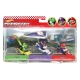 Mario Kart Hot Wheels - Pack 3 véhicules métal 1/64 Yoshi, Waluigi, Mario