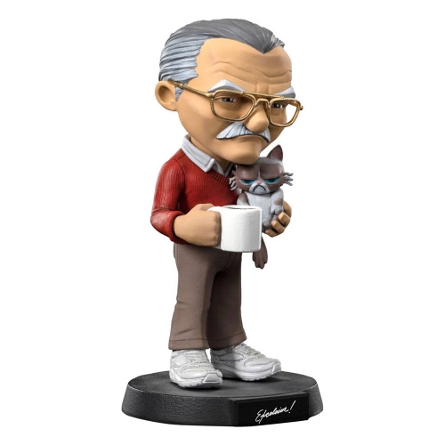 Stan Lee - Figurine Mini Co. Stan Lee with Grumpy Cat 14 cm