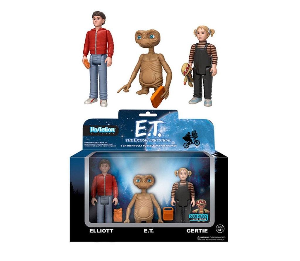 ELLIOT, E. T. & GERTIE PACK 3 FIGURINES E.T. L'EXTRATERRESTRE RE