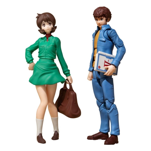 Mobile Suit Gundam - Pack 2 figurines G.M.G. Earth Federation 07 Amuro Ray & Frau Bow 10 cm