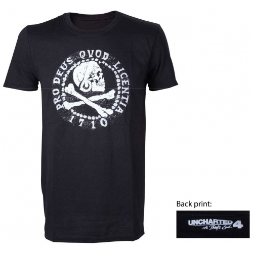 Uncharted 4 - T-Shirt Skull Logo 