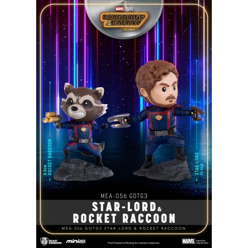 Marvel - Figurines Mini Egg Attack Guardians of the Galaxy 3 Star Lord & Rocket Raccoon 8-10 cm