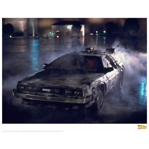 Retour vers le Futur - Lithographie DeLorean 1 35 x 28 cm