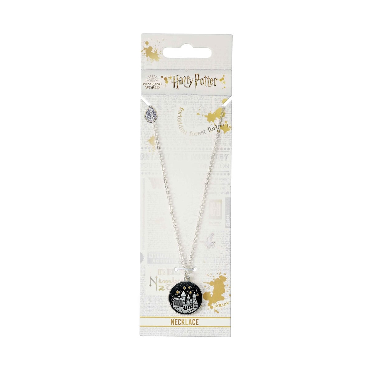 Bijou Harry Potter : collier avec pendentif symbole Poudlard sur