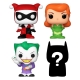 DC Comics - Pack 4 figurines Bitty POP! Harley Quinn 2,5 cm