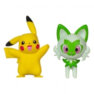 Pokémon Gen IX - Pack 2 figurines Battle Figure Pack Pikachu & Poussacha 5 cm