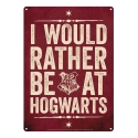 Harry Potter - Panneau métal Hogwarts Slogan 21 x 15 cm