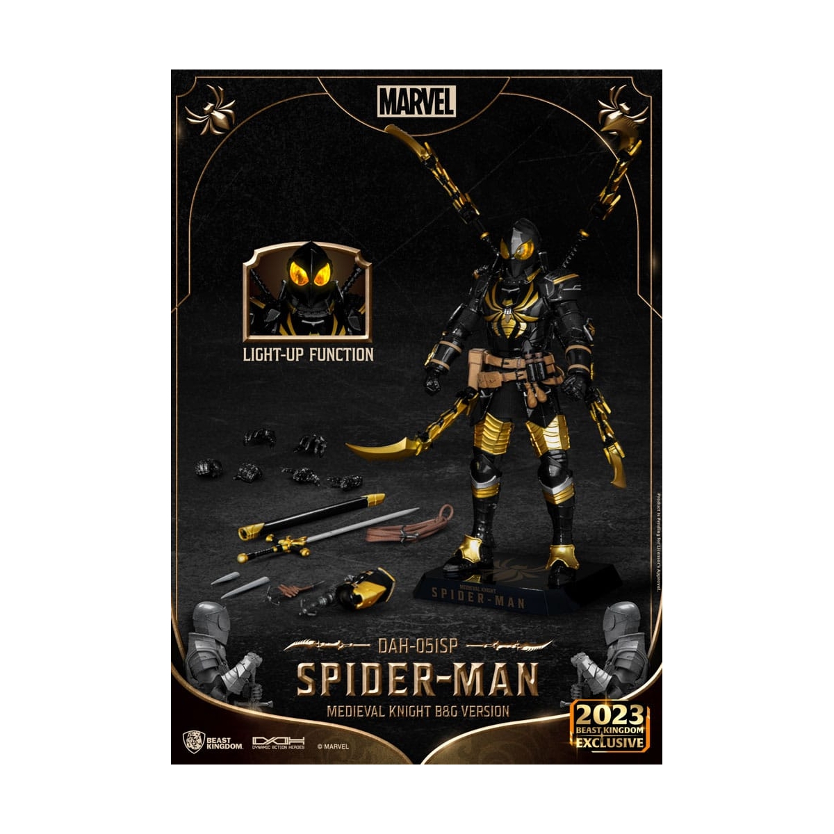 Marvel - Figurine Dynamic Action Heroes 1/9 Medieval Knight Spider-Man ...