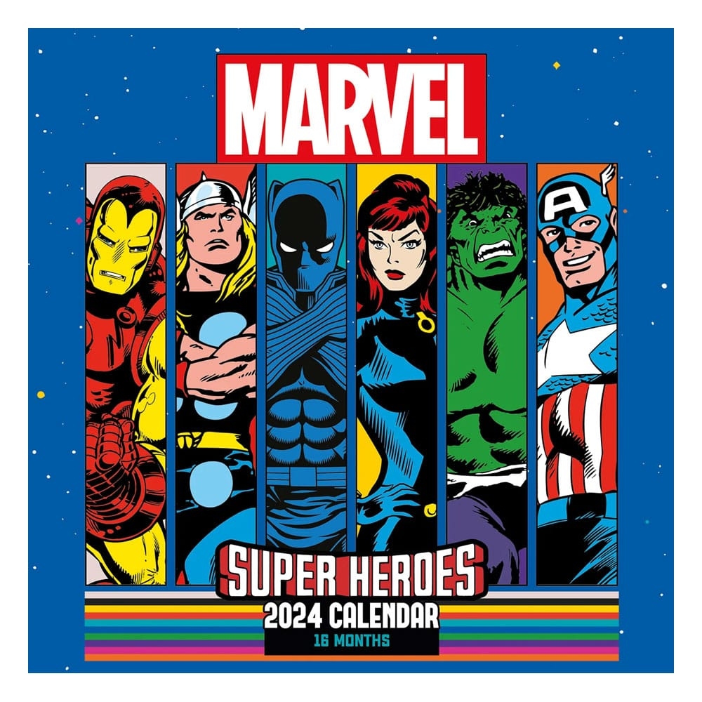 Marvel Calendrier 2024 – Calendrier mensuel avec affiche 30 cm x