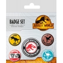 Jurassic World: Dominion - Pack 5 badges Warning Signs