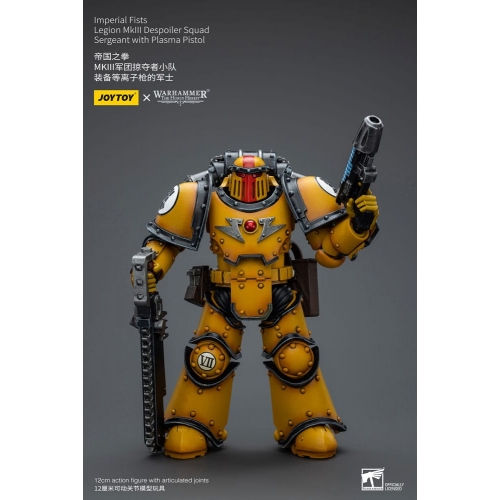 Warhammer The Horus Heresy - Figurine 1/18 Imperial Fists Legion MkIII Despoiler Squad Sergeant with Plasma Pistol 12 cm