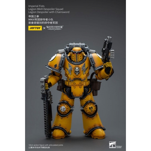 Warhammer The Horus Heresy - Figurine 1/18 Imperial Fists Legion MkIII Despoiler Squad Legion Despoiler with Chainsword 12 cm