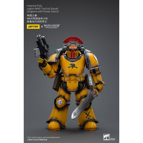 Warhammer The Horus Heresy - Figurine 1/18 Imperial Fists Legion MkIII Tactical Squad Sergeant with Power Sword 12 cm