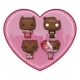 DC Valentines - Pack 4 figurines Pocket POP! Choc 4 cm