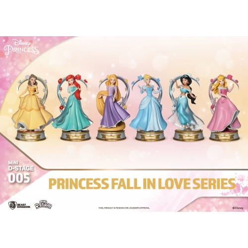 Disney - Assortiment 6 statuettes Mini Diorama Stage Princess Fall In Love Series 12 cm (6)