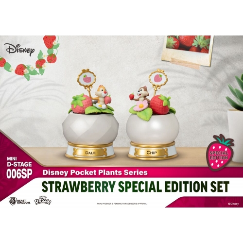 Disney - Assortiment statuettes Mini Diorama Stage Pocket Plants Series Strawberry Special Edition Set 12 cm