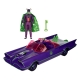 DC Retro - Figurine Batman 66 Batmobil with Joker (Gold Label) 15 cm