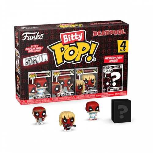 Deadpool - Pack 4 figurines Bitty POP! Sleepover 2,5 cm