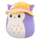 Squishmallows - Peluche Purple Owl with Sun Hat Holly 18 cm