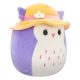 Squishmallows - Peluche Purple Owl with Sun Hat Holly 18 cm