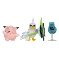 Pokémon - Pack 3 figurines Battle Figure Set Mélofée, Terhal, Palarticho 5 cm