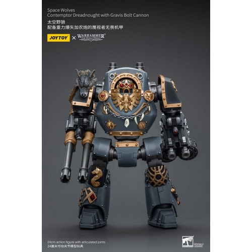 Warhammer The Horus Heresy - Figurine 1/18 Space Wolves Contemptor Dreadnought with Gravis Bolt Cannon 12 cm