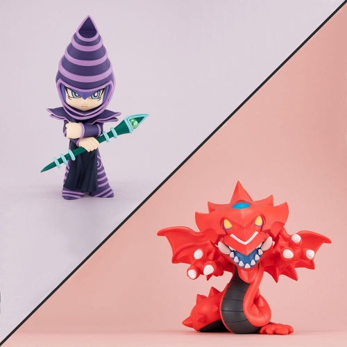 Yu-Gi-Oh ! Duel Monsters - Statuette Megatoon Slifer the Sky Dragon & Dark Magician (avec cadeau)