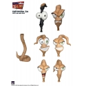 Earthworm Jim - Pack Accessoires Earthworm Jim Série 1: Worm Body & Jim Heads