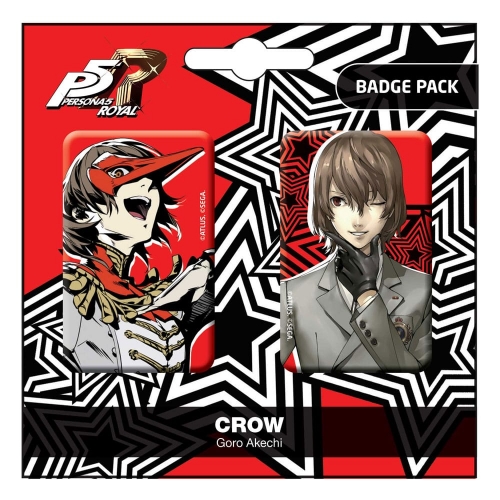 Persona 5 Royal - Pack 2 pin's Crow / Goro Akechi