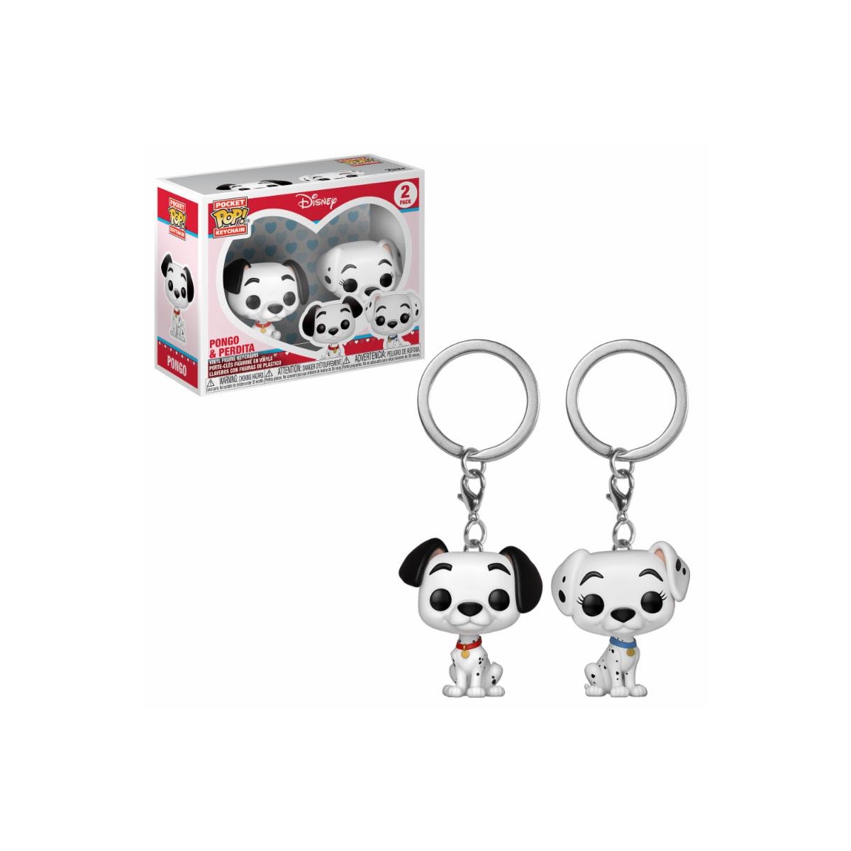 Les 101 Dalmatiens - Pack 2 porte-clés Pocket POP! Pongo & Purdy 4 cm -  Figurine-Discount