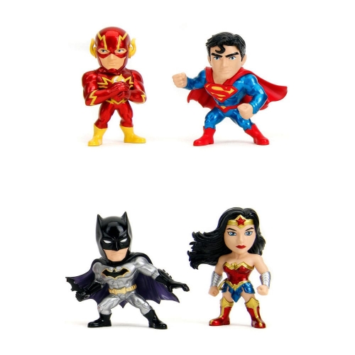 DC Comics - Pack 4 figurines Diecast Nano Metalfigs Wave 1 4 cm