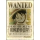 One Piece - Lampe murale LED Wanted Luffy 30 cm