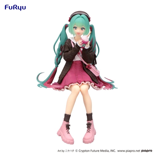 Hatsune Miku - Statuette Noodle Stopper Autumn Date Pink Color Ver. 14 cm