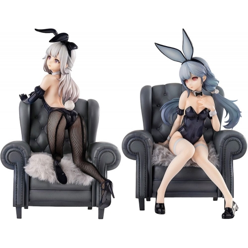 Original Character - Statuetten 1/7 SSR Yi Ren Guan - House of Unhumans Jin Hua: Bunny Ver. + Qiao Er Combinatorial 23 cm