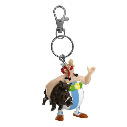 Asterix - Porte-clés Obélix portant un sanglier 14 cm