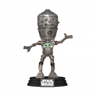 Star Wars : The Mandalorian - Figurine POP! Deluxe bobblehead IG-12 avec Grogu 17 cm