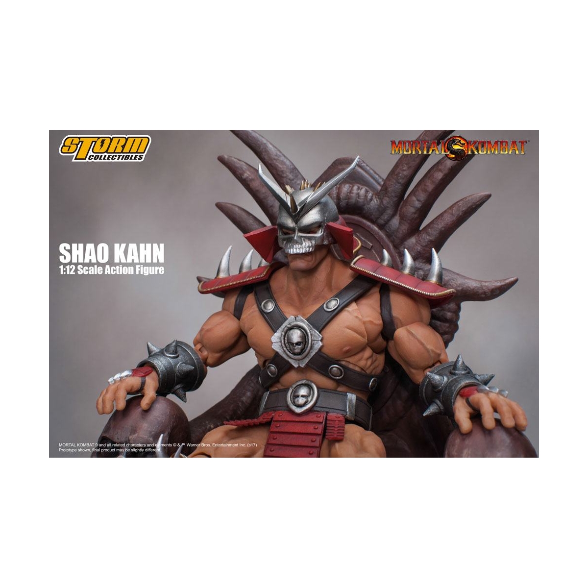 Boneco Action Figure Shao Kahn Resina 20cm Mortal Kombat – Geração Bit Games