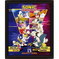 Sonic The Hedgehog - Poster encadré effet 3D Select Your Fighter 26 x 20 cm