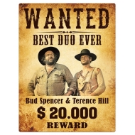 Bud Spencer & Terence Hill - Panneau métal Wanted 30 x 40 cm