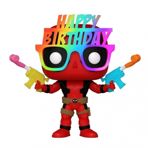 Marvel - Figurine POP! 30th Birthday Glasses Deadpool 9 cm