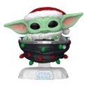 Star Wars : Mandalorian - Figurine POP! Holiday Grogu Pram 9 cm