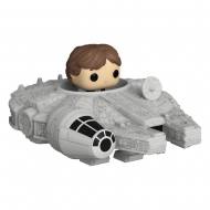 Star Wars - Figurine Bitty POP! Display Han Solo w/Millenium Falcon 2,5 cm