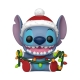 Disney - Figurine POP! Holiday Stitch avec guirlande 9 cm