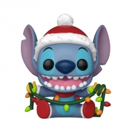 Disney - Figurine POP! Holiday Stitch avec guirlande 9 cm